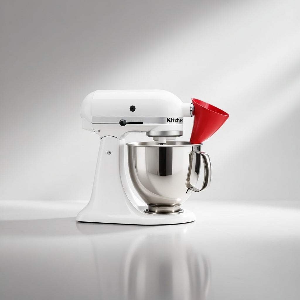 No-Mess Flour Funnel for KitchenAid Mixer
