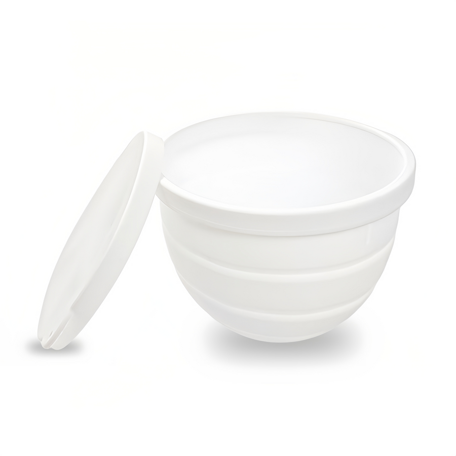 White silicone bowl liner for cleaner KitchenAid mixer prep